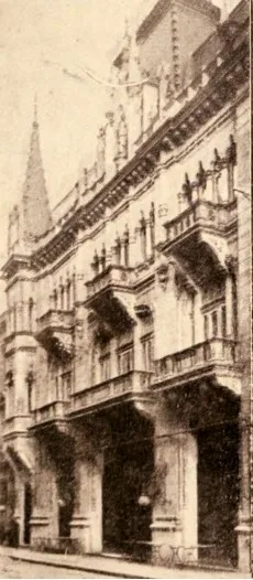 Historical photograph of Caru' cu Bere restaurant on Strada Stavropoleos, Bucharest, before 1906