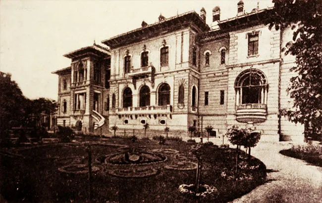 Historical photograph of the Cotroceni Palace in Bucharest, before 1906