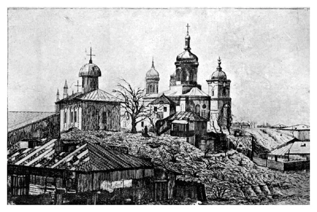 Biserica Radu Voda din Bucuresti, fotografie de Elise Schmidt, 1882