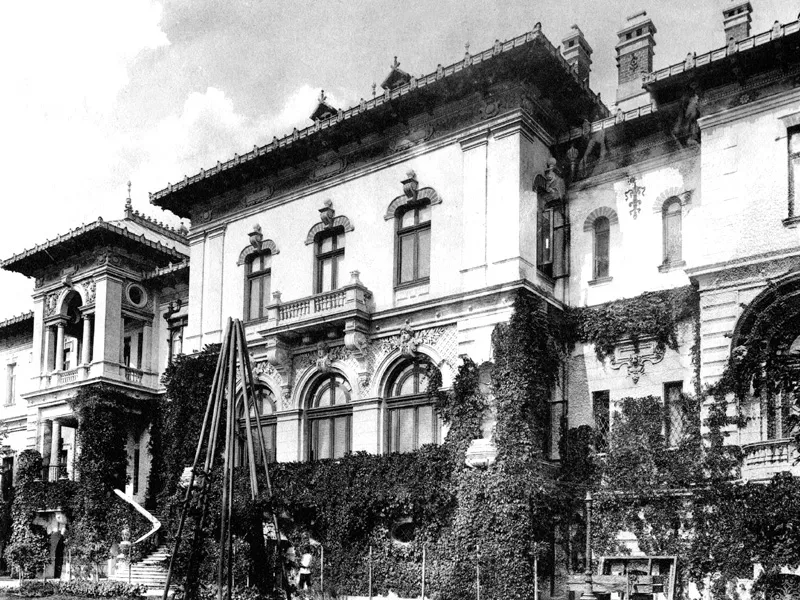 Palatul Cotroceni din București, fotografiat circa 1901-1904