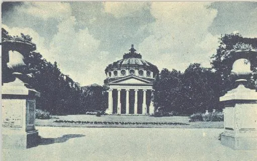 Postcard of the Romanian Athenaeum in Bucharest, 1936